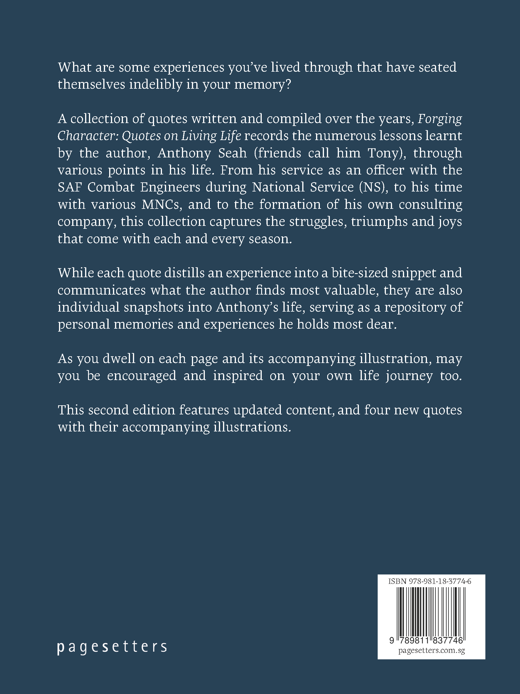 Forging Character: Quotes on Living Life – Pagesetters Services